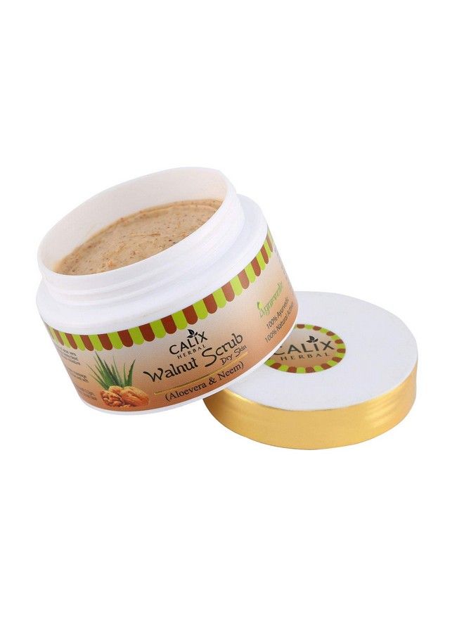 Calix Herbal Walnut Scrub For Skin Exfoliation Blackheads And Oil Removal Sulphatefree Face Cleanser Enriched With Aloe Vera 50G  - Image 4