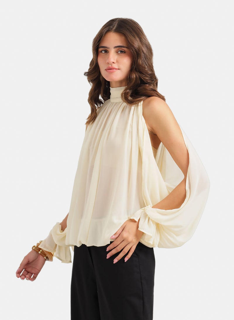 Carina Cold-Shoulder Sleeve Blouse - Image 3