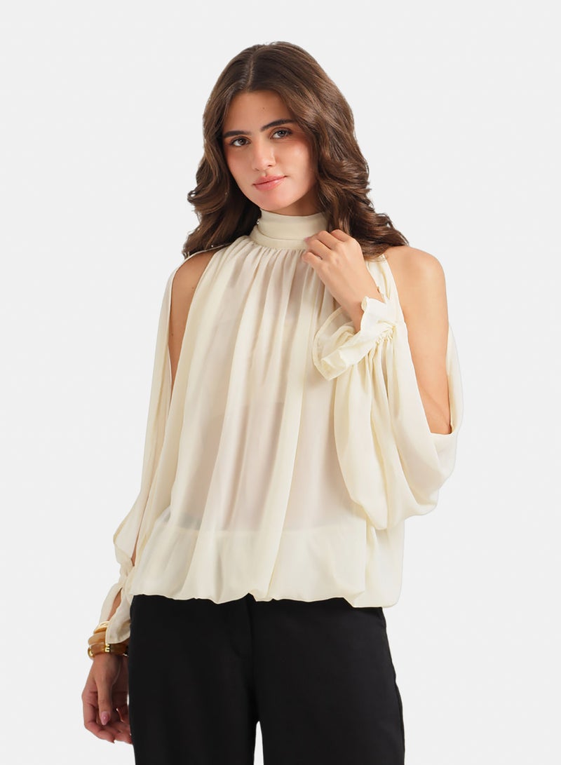 Carina Cold-Shoulder Sleeve Blouse - Image 1