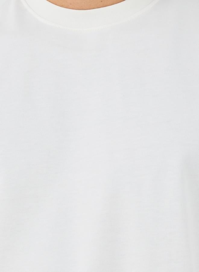 ستايلي تيشيرت أوفر سايز بياقة مستديرة وطبعة شعار ستايلي - Image 4