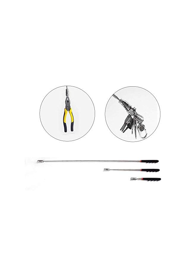 IAF Pick-up tool RetrievAl tool Telescoping StAinless Steel with LED Light, Extended Length 31inch, Perfect for Quick Finding of MetAl Items At Home, GArAge, YArd And Office - Image 3