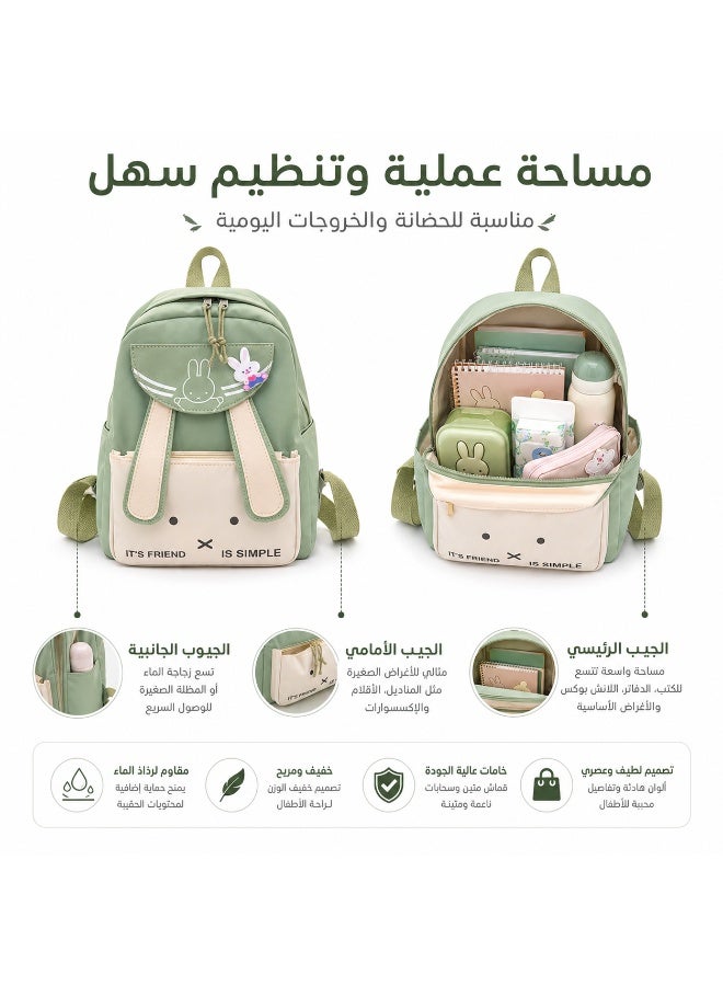 Kids Rabbit Backpack – Lightweight Multi-Pocket School Bag for Kindergarten, Travel & Everyday Use - Image 3