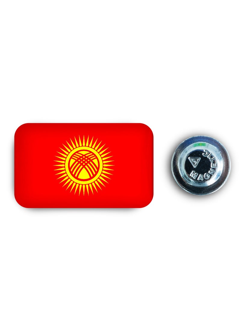 971ميديا - شارة مغناطيسية بتصميم علم قيرغستان - Image 1