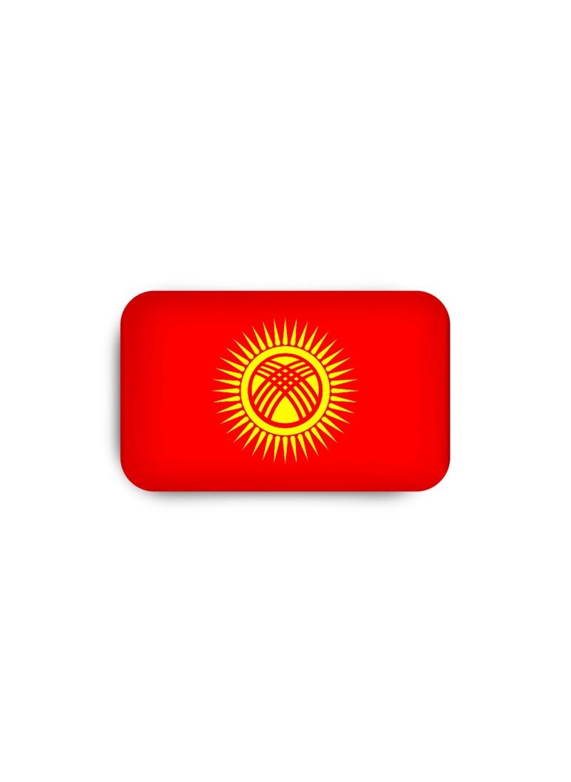 971ميديا - شارة مغناطيسية بتصميم علم قيرغستان - Image 1