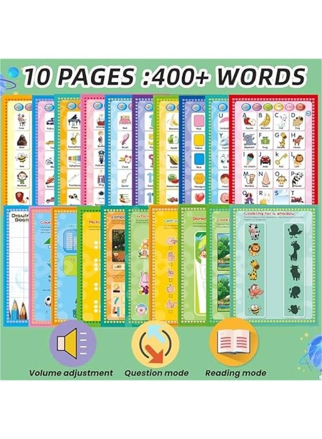ABC Sound Books Interactive Electronic Learning Books for Toddlers with Alphabet, Numbers, Animals, Music, Games Educational Toys for Kids 3 Years+  - Image 2