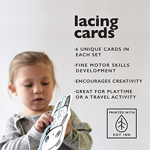 Wee Gallery Woodland Lacing Cards Sewing Board and Travel Game for Toddlers and Preschoolers Fine Motor Skills Toy MontessoriInspired Educational Kids Craft Activity for Ages 3 - Image 5