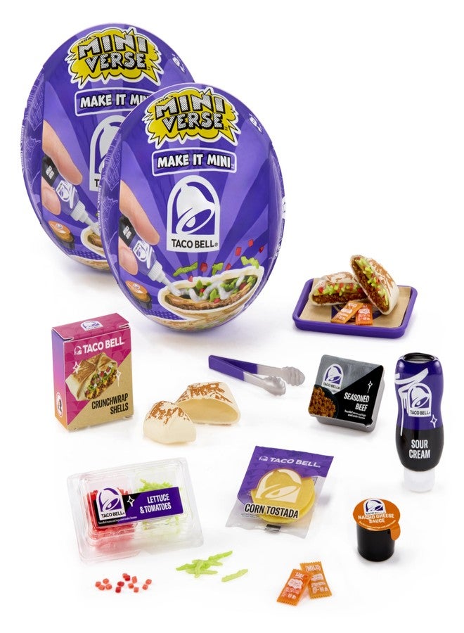 MGA's Miniverse Make It Mini Taco Bell Series 1 (2 Pack), Mini Collectibles - Blind Pack, DIY, Resin, Replica Food, Not Edible, Collectors, 8+ - Image 1