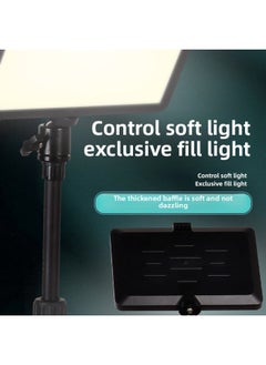 General Direct LED Square Shooting Flat Light Three-color Adjustable Soft Light For Live Shooting-Specification:11inch Square Fill Light + Small Desktop Tripod  - Image 3