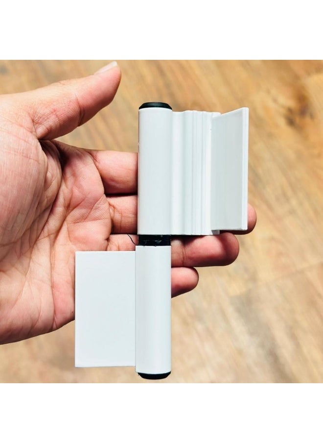 Biella Aluminum Flag Hinges - Premium White Window And Door Hinges For Effortless Pivot Action (3Pcs, 12.7Cm)  - Image 3