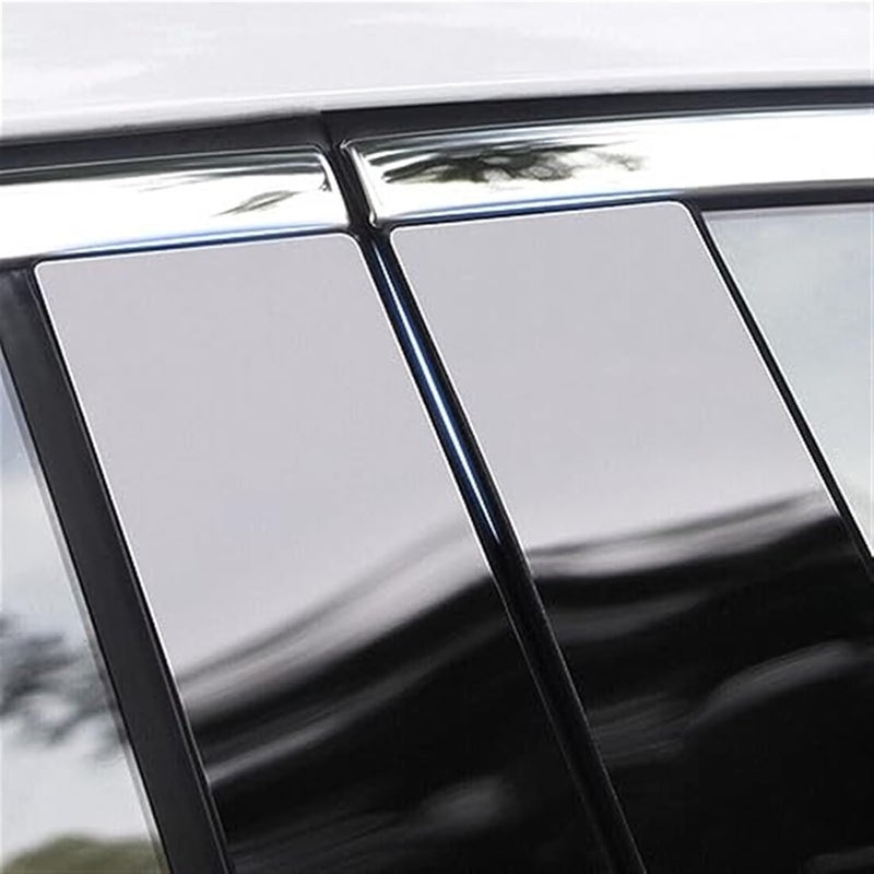 Wivplex 6Pcs Glossy Black Car Window Trim Cover for Renault - Image 3