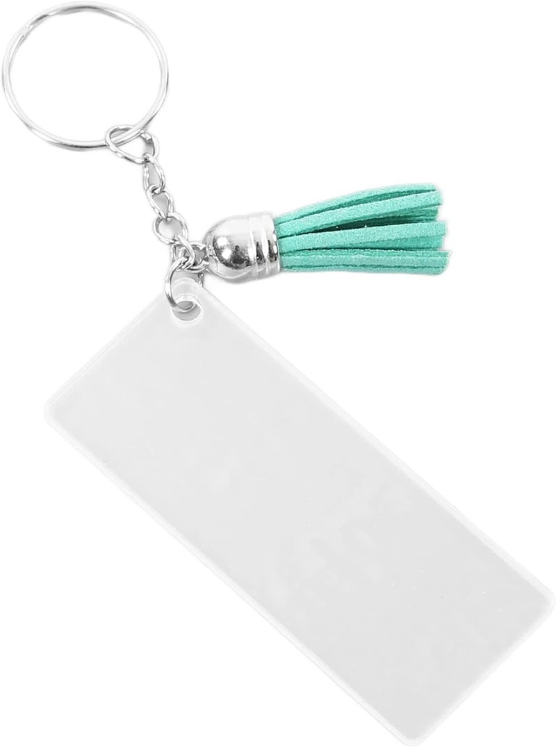 KunEchevyr DIY Keychain Set with Special Shape Acrylic Blanks, Wireless Craft Kit for Handmade Key Chains, Includes Tassels and Key Rings for Backpack and Pendant Crafts - Image 4