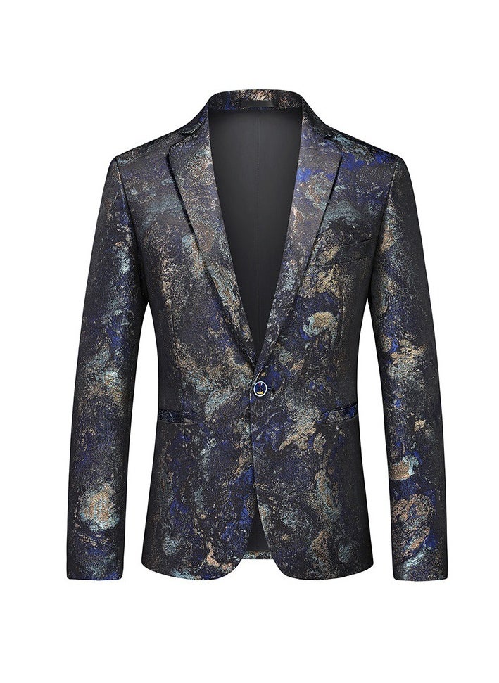 Shougu Trendy Patterned Men's Suit Jacket  - Image 1