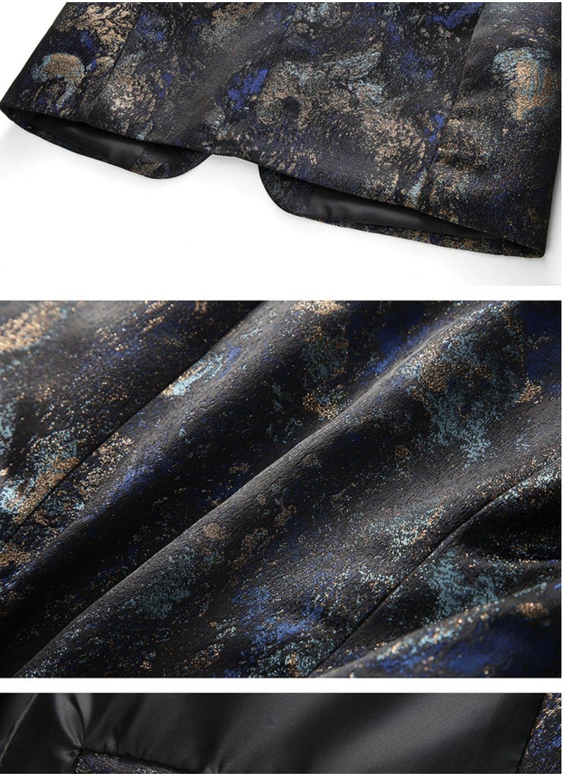 Shougu Trendy Patterned Men's Suit Jacket  - Image 3