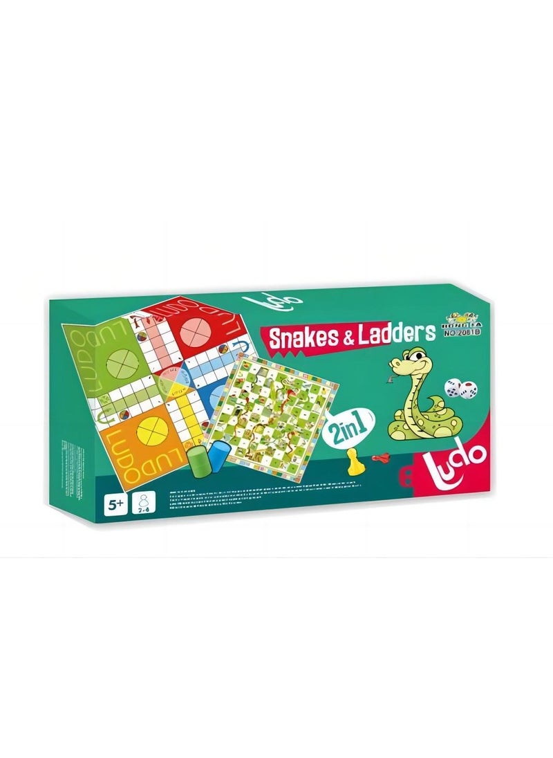 LUDO - 2 In1 Snake Ladder Chess Flying Chess Arabic Game Multi player Chess Puzzle Parent-Child Toy - Image 1
