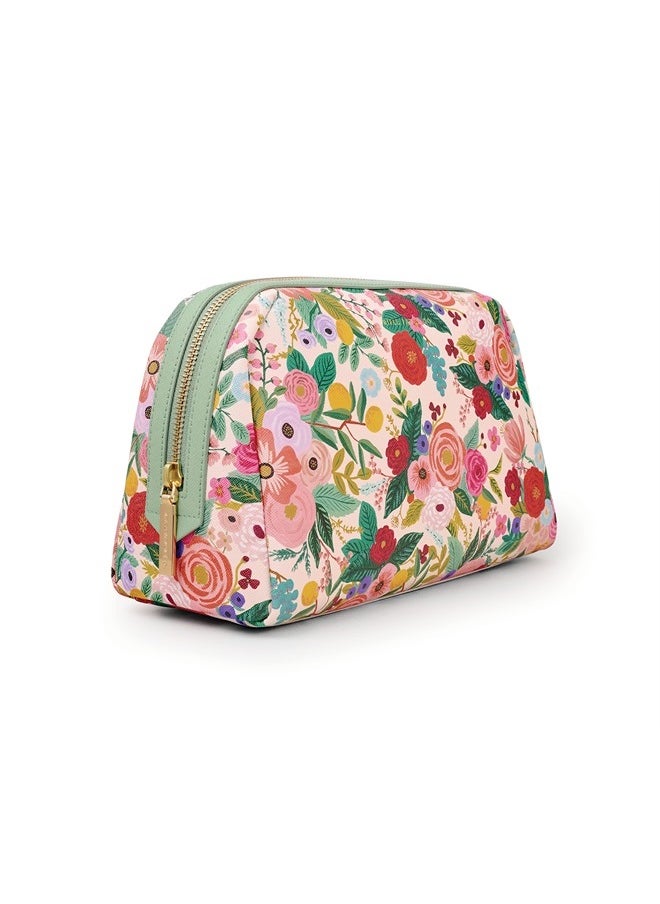 Rifle Paper Co. Garden Party Large Cosmetic Pouch for Storing Small Accessories, Includes Gold Zipper, Printed in Full Color with Stylized Pattern and Foil Stamped Logo  - Image 2