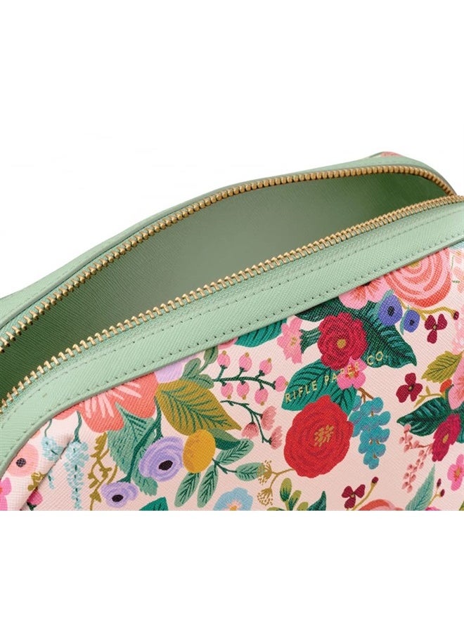 Rifle Paper Co. Garden Party Large Cosmetic Pouch for Storing Small Accessories, Includes Gold Zipper, Printed in Full Color with Stylized Pattern and Foil Stamped Logo  - Image 3