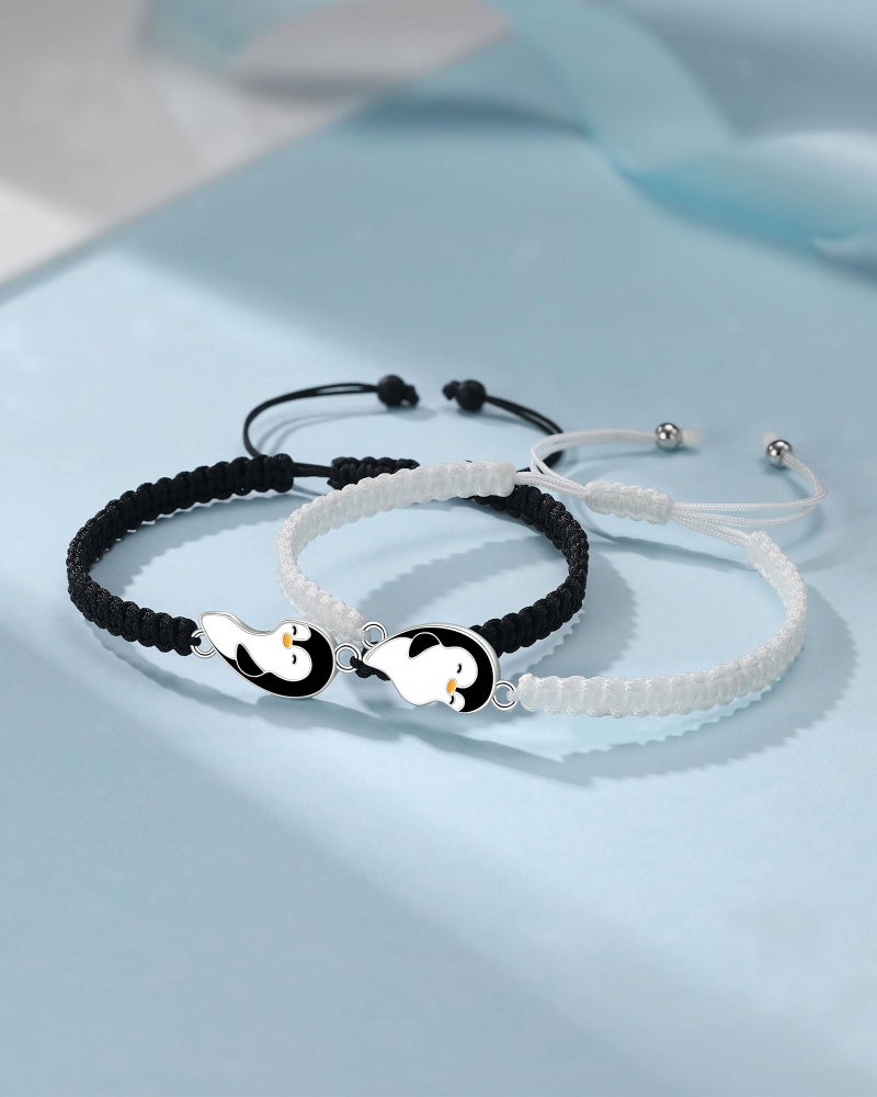UNGENT THEM Valentines Day Gifts for Him Her Boyfriend Girlfriend Birthday Couples Bracelets Matching Long Distance Relationship Christmas Anniversary Cute Romantic I Love You Penguin Gifts Women Men - Image 5