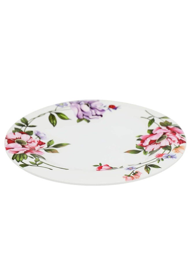 Abir 12-Piece Melamine Flat Plate Set 15 CM / 5.91 INCH White/Floral  - Image 2