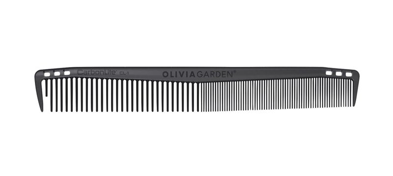 Olivia Garden CarbonLite 7" Cutting Comb made of carbon, ultra-light, high heat resistant, durable and anti-static - Image 1