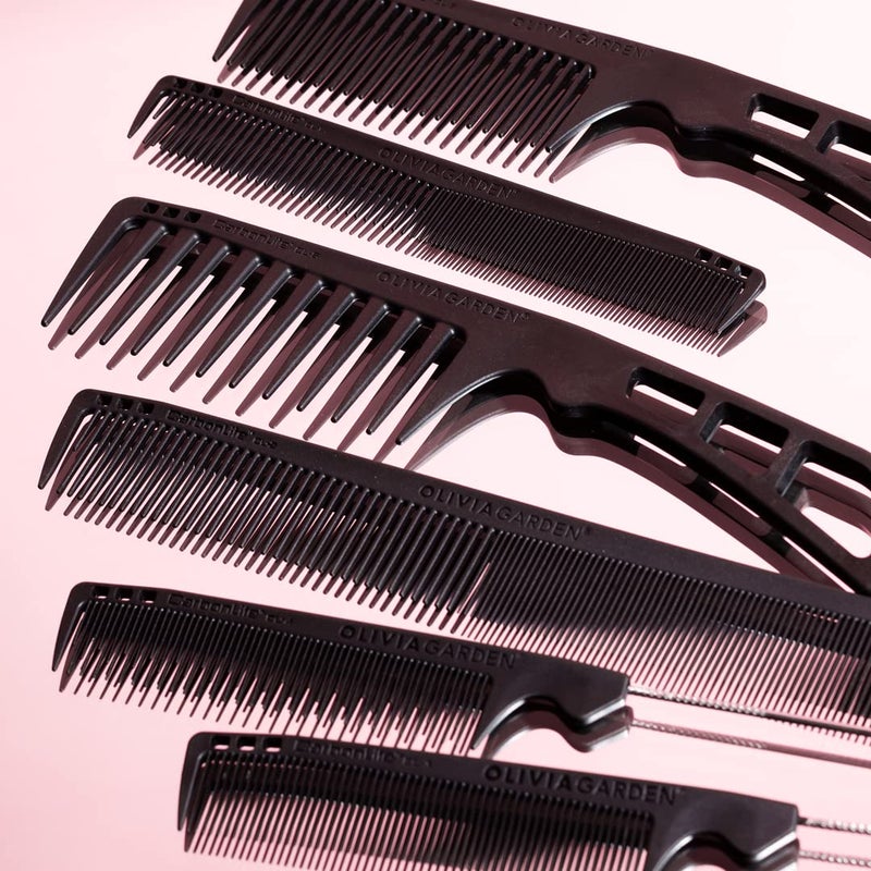 Olivia Garden CarbonLite 7" Cutting Comb made of carbon, ultra-light, high heat resistant, durable and anti-static - Image 4