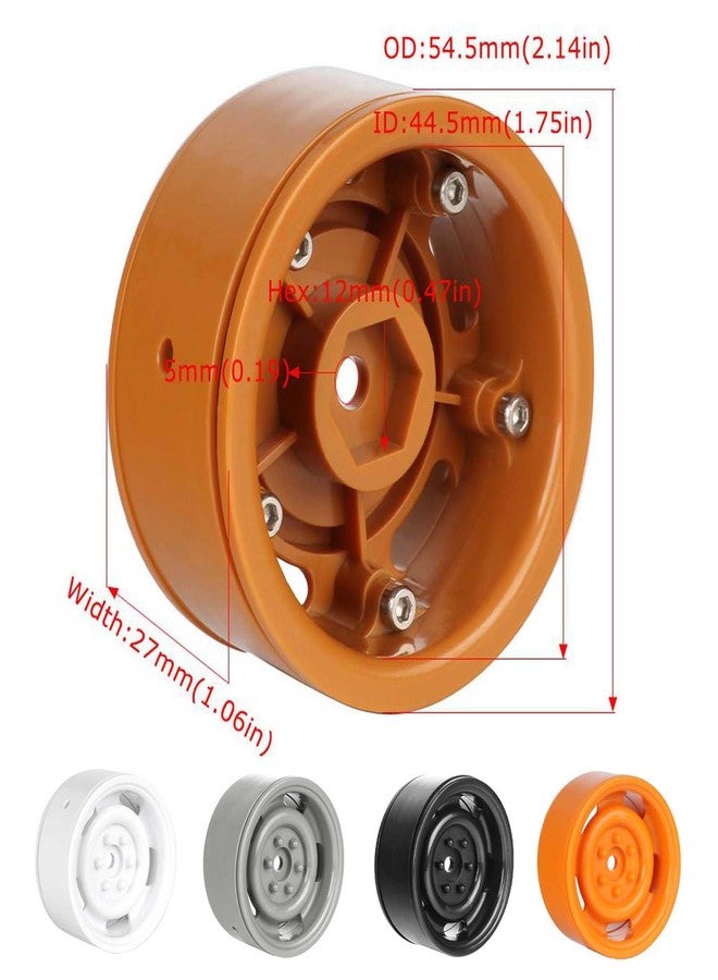 LAFEINA Plastic 1.9 Inch Beadlock Wheel Rim for SCX10 TRX4 VS4-10 Gen8 Tamiya CC01 D90 D110 1:10 RC Crawler Car (Bronze) - Image 2