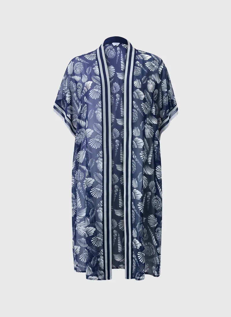 Matalan Navy Navy Shell Print Kimono for Women | Best Price UAE