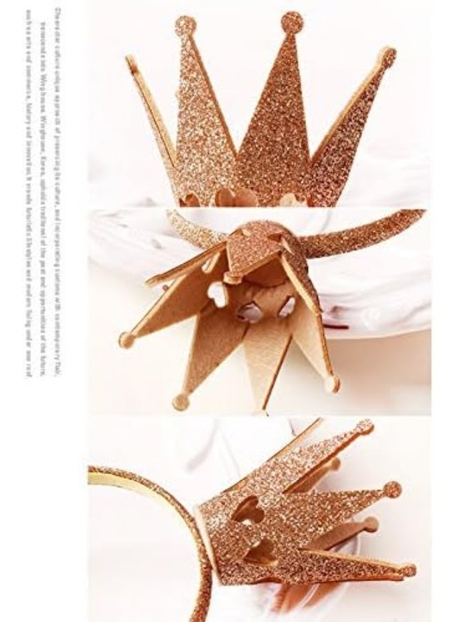 Ever Fairy Girls Shiny Crown Hairband Princess Girl Crown Headband Wedding - Image 3