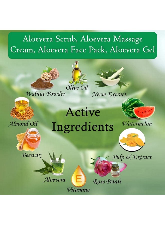 Lilium Active Anti-Oxidants Aloevera Facial Kit, 3600 GM | Soothing Moisturized & Balanced Skin | Reduce Dark Spots, Acne with Aloe Vera & Gives Healthy and Glowing skin | For Men and Women - Image 5
