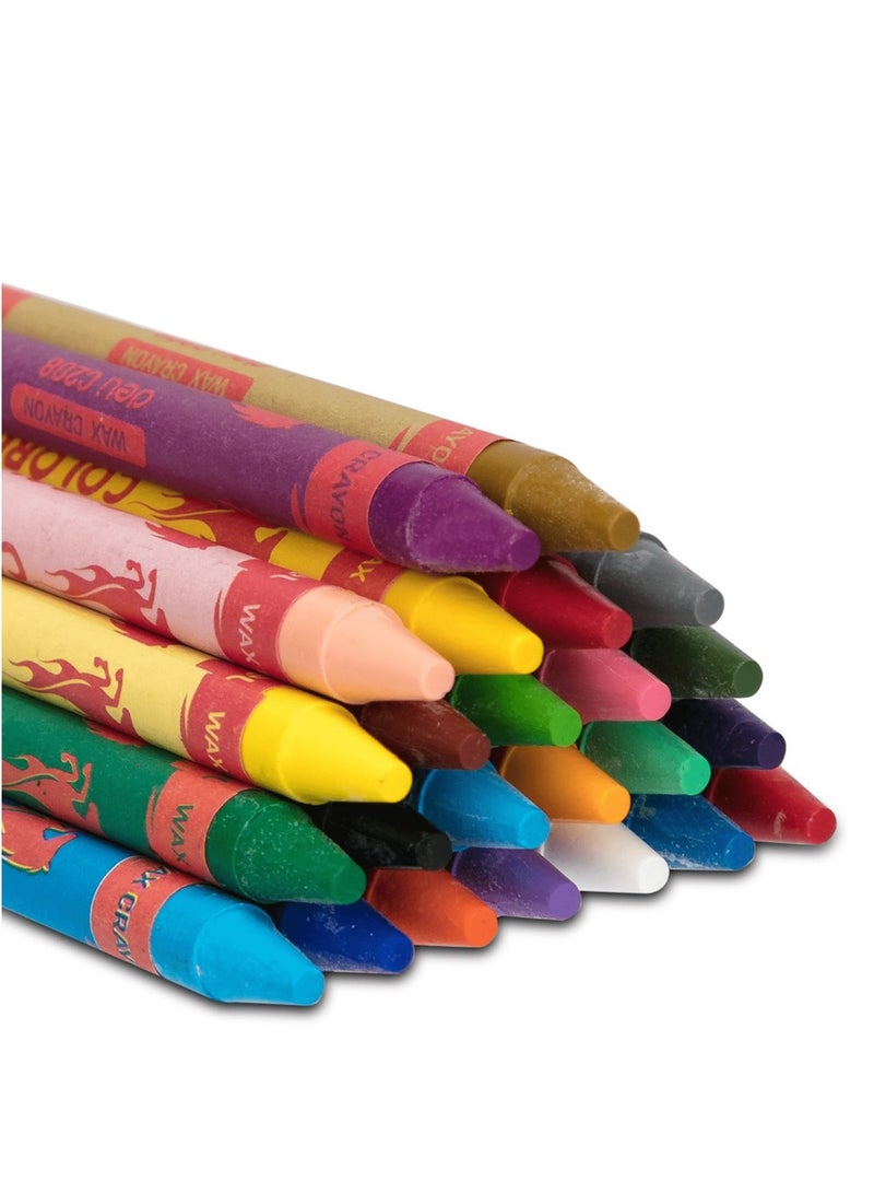 Deli 24-Piece Wax Crayons Set Multicolour - Image 3