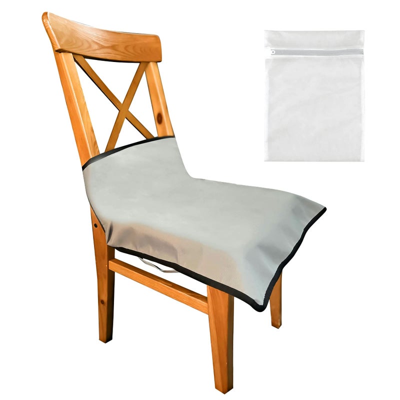 ReignDrop Booster Seat Cover Protector  WaterProof High Chair Seat Protector Pad  Large Dining Room Chair Seat Protector  Includes Wash Bag  Easy to Maintain  AntiSlip Backing