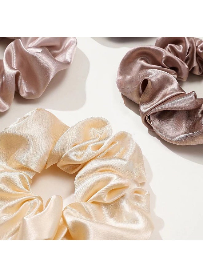 12-Piece Satin Hairbands Women Soft Elastic Hairbands Damage-Free Ponytail Holder Rubber Band Hair Accessories Gifts for Women Teenage Girls - Image 2