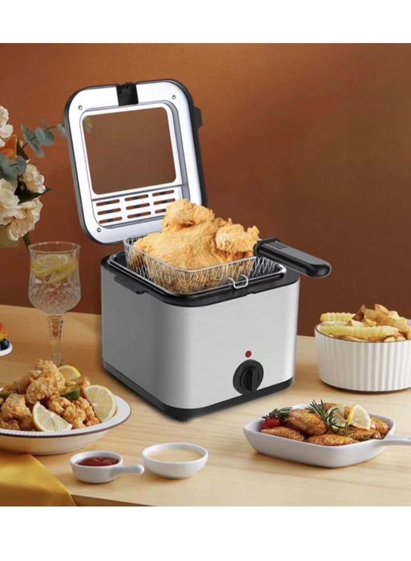 2.5L Home Electric Deep Fryer | 1000W Smart Electric Fryer | Multi-Function Oil Fryer | Fries & Fried Chicken Maker | Perfect for DIY Family Snacks  - Image 3