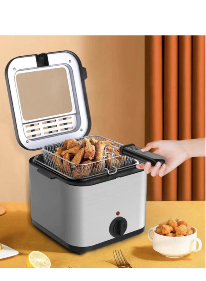 2.5L Home Electric Deep Fryer | 1000W Smart Electric Fryer | Multi-Function Oil Fryer | Fries & Fried Chicken Maker | Perfect for DIY Family Snacks  - Image 4