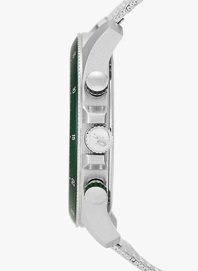 Lacoste  Neo Heritage Collection Chronograph Quartz Watch For Men With Silver Stainless Steel Bracelet - 2011255 for Men | Best Price UAE