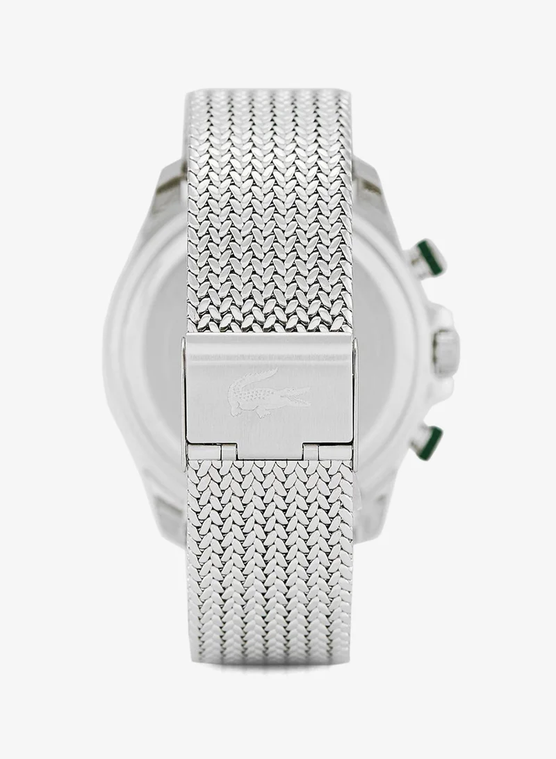 Lacoste  Neo Heritage Collection Chronograph Quartz Watch For Men With Silver Stainless Steel Bracelet - 2011255 for Men | Best Price UAE