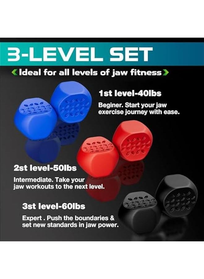 RYNX Jaw Exerciser 3 Resistance Levels Silic Jawline Shaper with Case Slims Ts Face Powerful Jawline Trainer Jawline Exerciser for Beginner Intermediate Advanced User 6  - Image 2