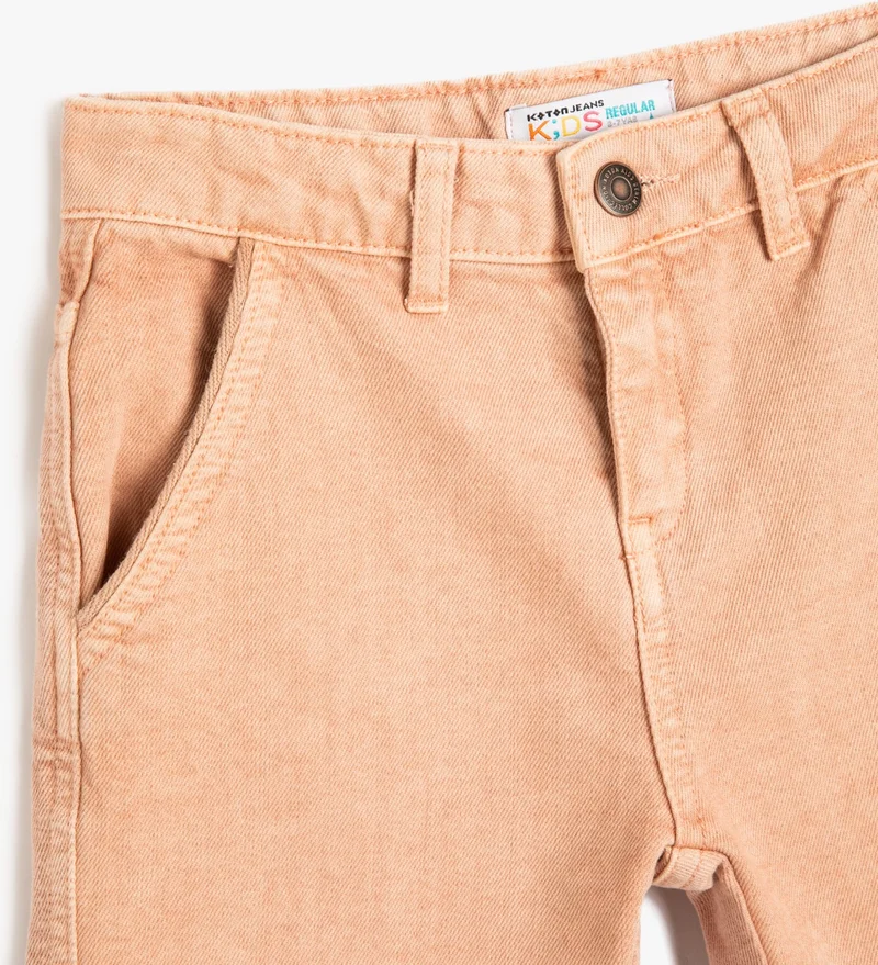 KOTON Denim Shorts Pocket Cotton