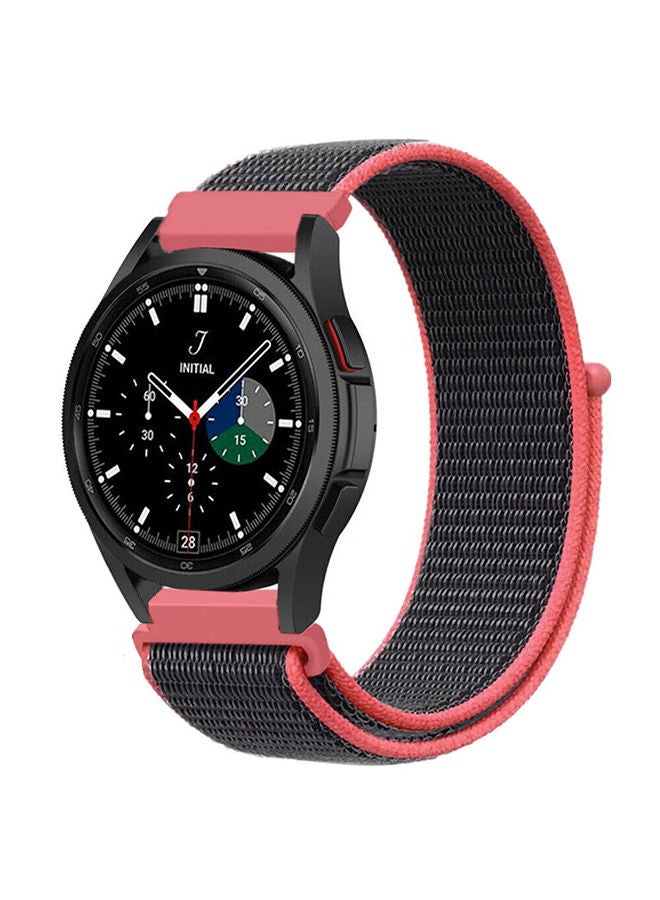 O Ozone Nylon Strap Compatible With Samsung Galaxy Watch 3 45mm / Galaxy Watch 46mm / Gear S3 Frontier / Classic / Watch GT 2 46mm Bands 22mm Soft Nylon Replacement Wristband for Women Men-Red/Black - Image 1
