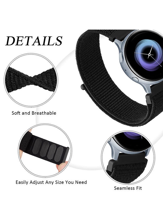 O Ozone Nylon Strap Compatible With Samsung Galaxy Watch 3 45mm / Galaxy Watch 46mm / Gear S3 Frontier / Classic / Watch GT 2 46mm Bands 22mm Soft Nylon Replacement Wristband for Women Men-Red/Black - Image 4
