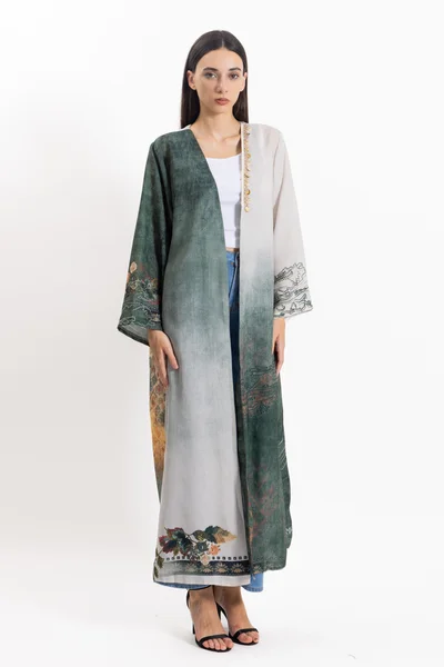 SHAPES DETAILED PRINTED ABAYA