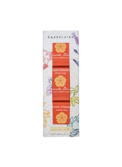 Baudelaire Baudelaire Sweet Almond Artisan Travel Soap 17ounce 3 Pack For Everyday Use Bathroom Use Skin Care Made in France 