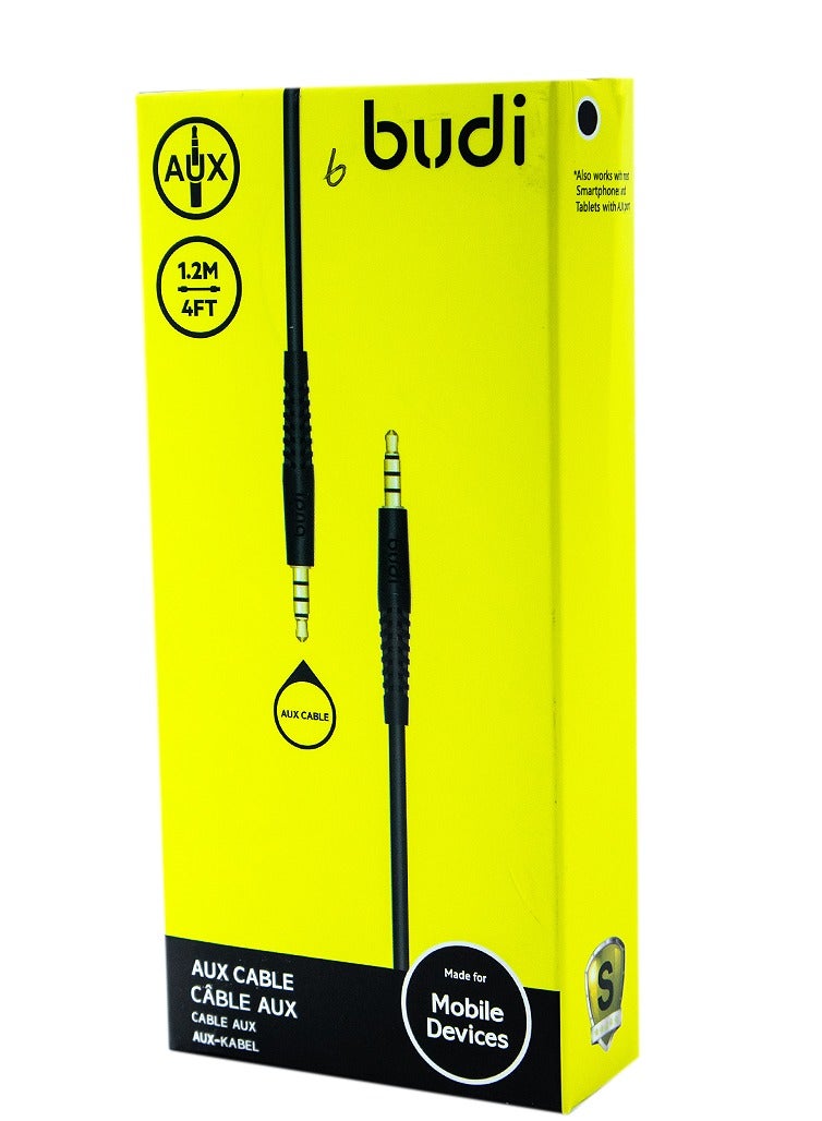 budi 3.5mm To Mini Jack 3.5mm 1.2 Meter AUX Cable - Image 4