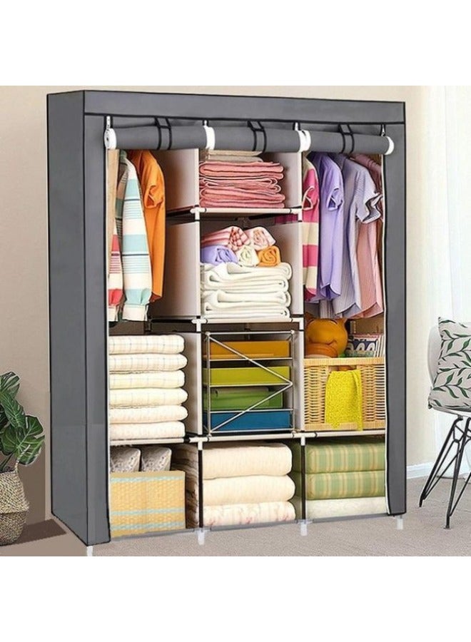Generic Gray 3-door wardrobe 88130: elegant design and practical storage space  - Image 2