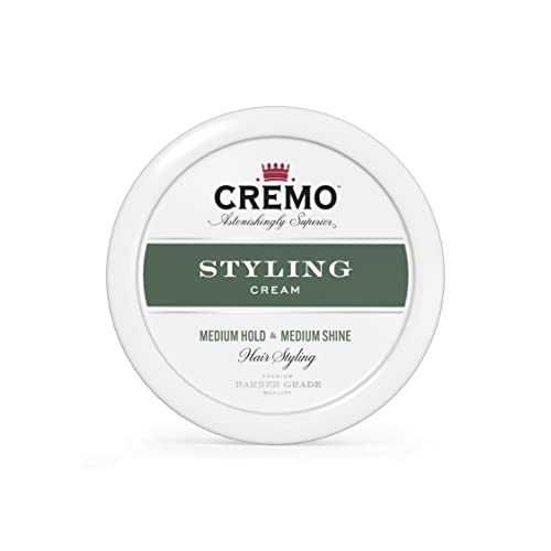 cremo كريم تصفيف الشعر من كريمو، درجة حلاق، تثبيت متوسط، لمعان متوسط، منتجات الشعر، 4 أونصات