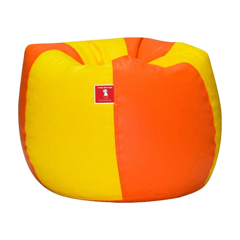 ComfyBean Bean Bag Cover Without Fillers Bean Bag Size Jumbo Color Orange Yellow - Image 3