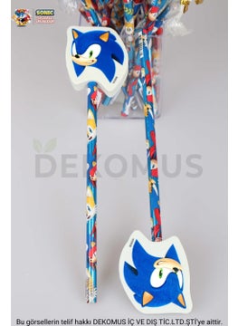 SONIC Licensed 2 Pieces Pencil with Eraser Top  - Image 1