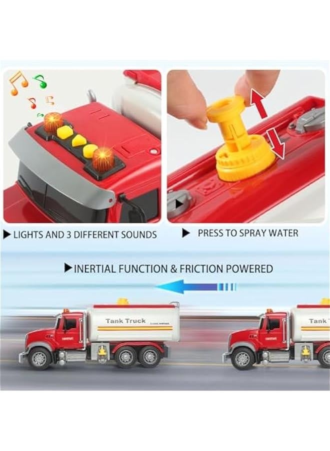 Tanker Truck Toys for Kids with Water Spraying Pump,15 Tow Truck Music Sound and Light for Toddlers Boys Ages 3 4 5 6 - Image 4