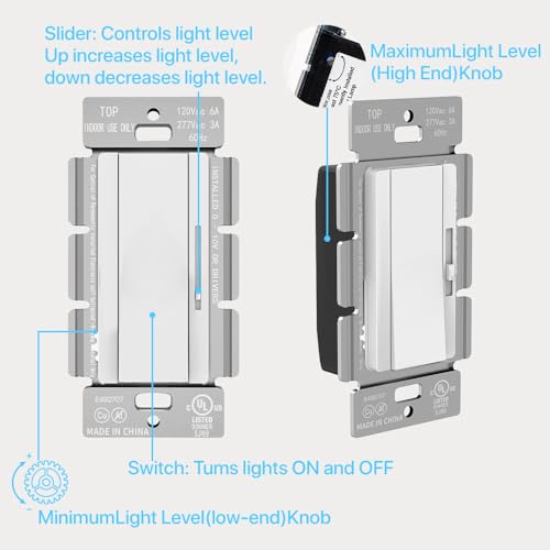 Hyperlite 1-10V Dimmer Switch for 1-10V Dimmable LED,Single-Pole Solide,UL Listed - Image 2