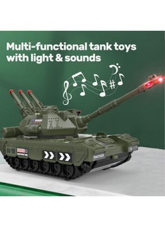 Cute Stone CUTE STONE Military Vehicles Set, Tank Toy Set with Realistic Light and Sound, Rotating Turret and Missile, 4 Pack Assorted Alloy Army Vehicles, Great Military Toy for Kids Boys  - Image 3