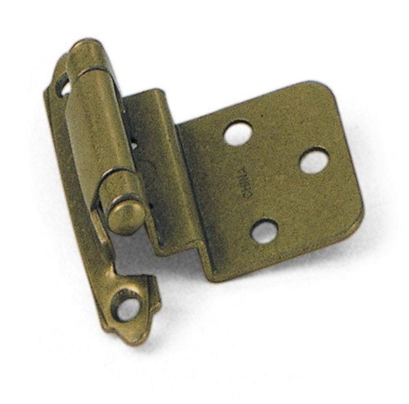 Laurey 28605 38 Inch Inset Antique Brass Semi Concealed Cabinet Hinges 2 Count 1 Pack